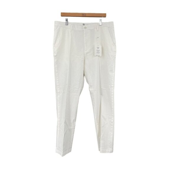 Graham Luxe Mens White Slim Fit Pants 38x30 Golf Pants - Picture 1 of 11
